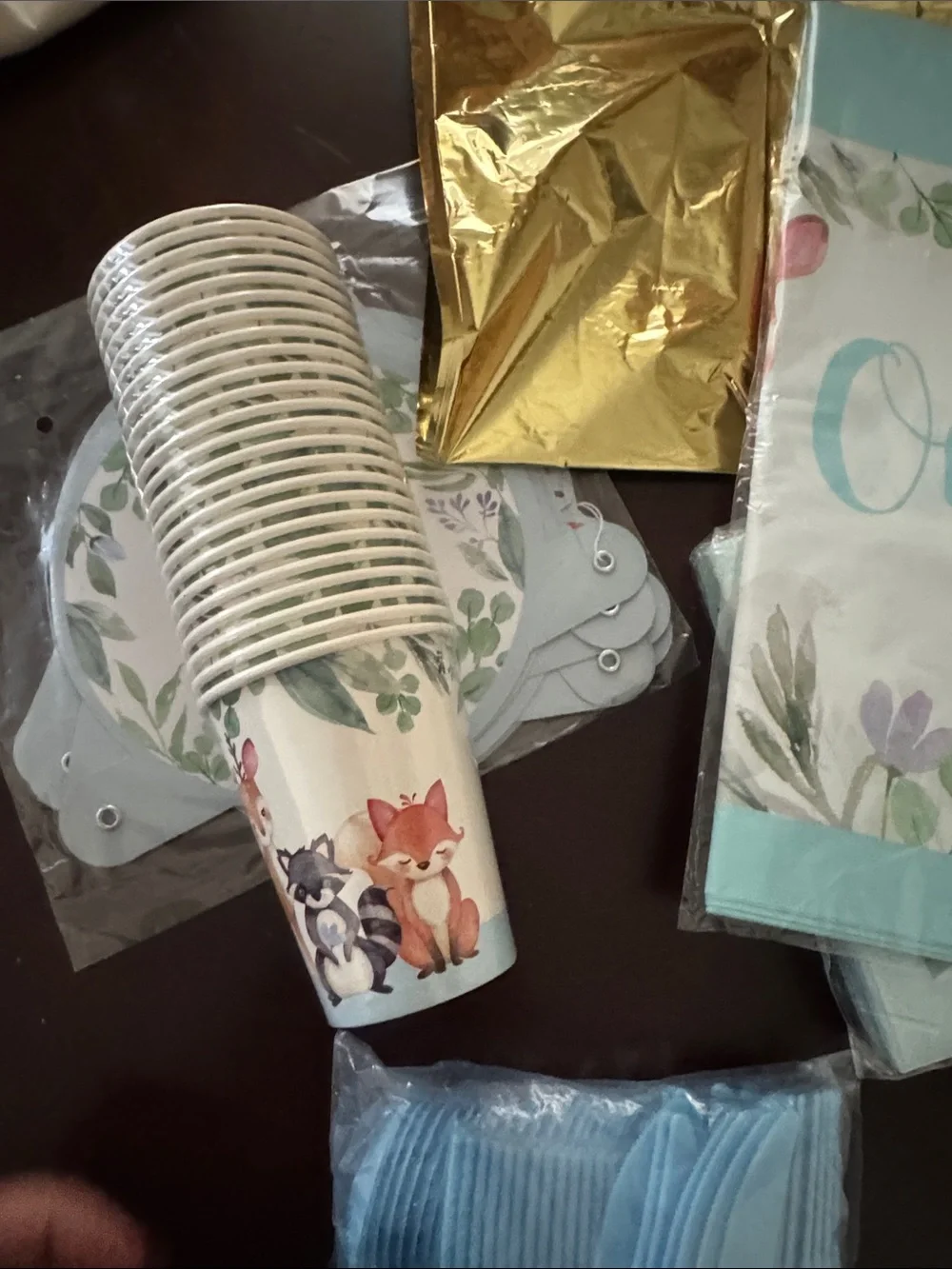 Gold and Aqua 